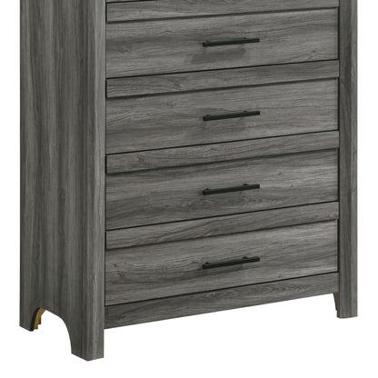Denver - 5 Drawer Chest - Gray