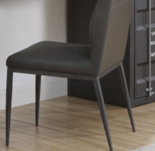 Cargo - Synthetic Leather Chair - Gray / Gunmetal
