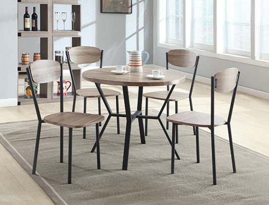 Blake 5-PK Round Dining Set Greywas