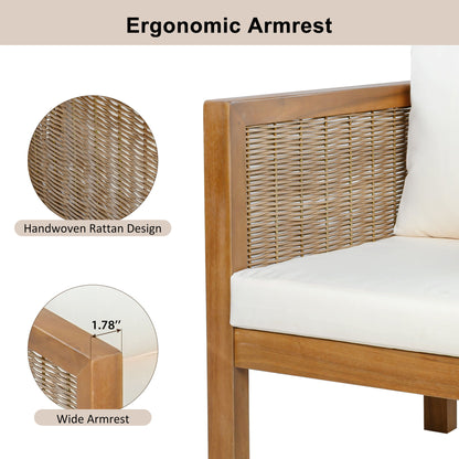 2 Piece Outdoor Armchair Set With Cushion