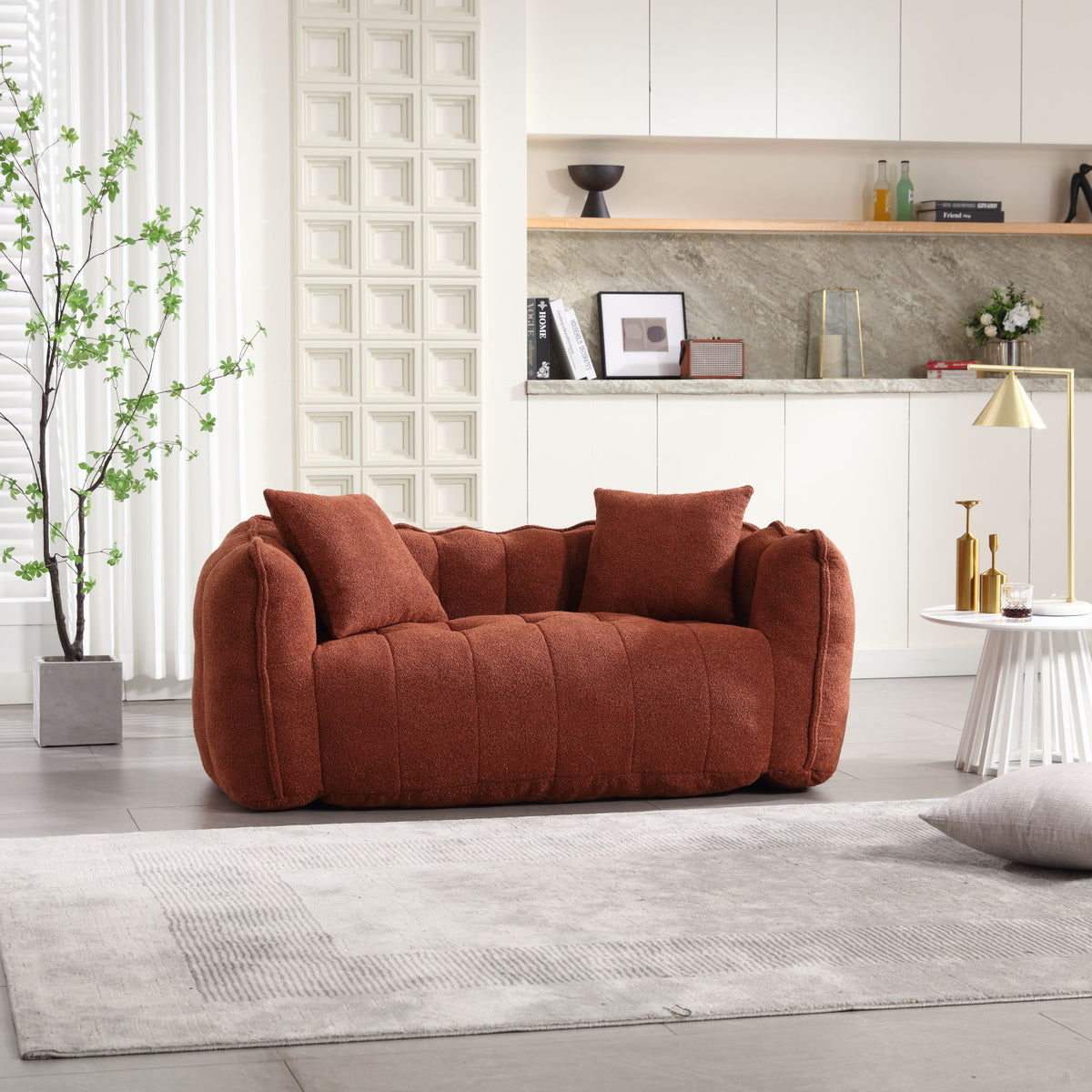 Cozy Beanbag Chair With High Resilience Foam Core For 2