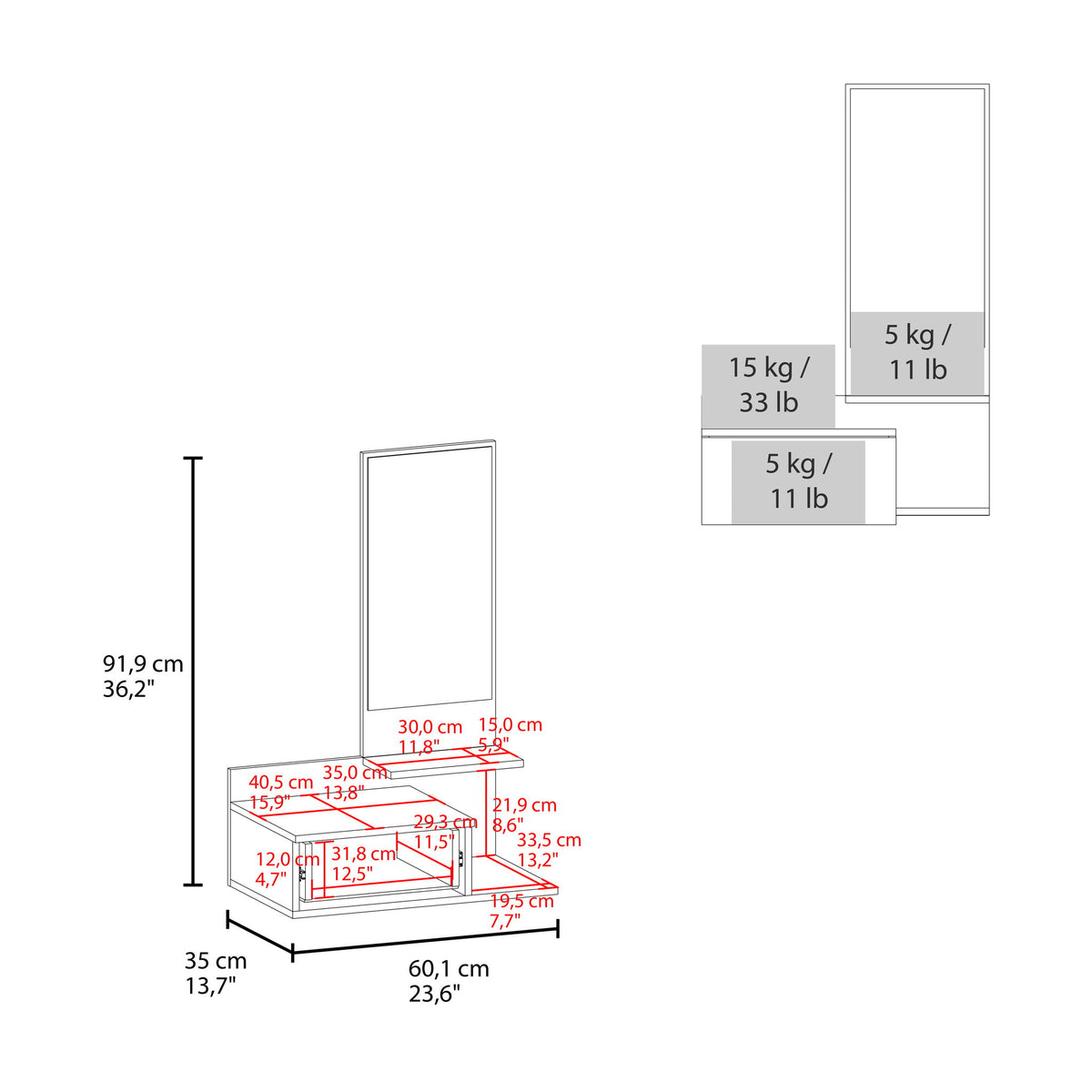 Lowell - Floating Hallway Cabinet