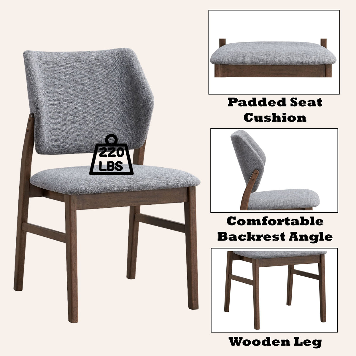 Sarha - Padded Seat Side Chair (Set of 2)
