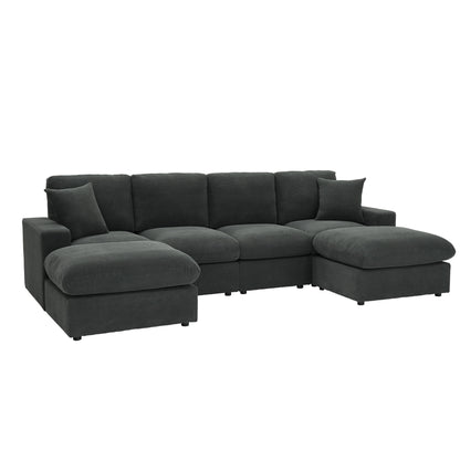 Sectional With 2 Ottomans