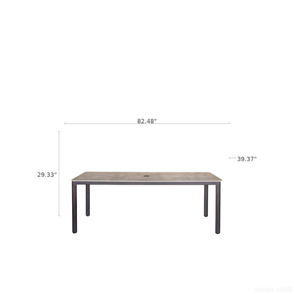 Verona - Dining Table - Dark Espresso / Gray
