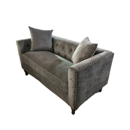 Sidonia - Loveseat With 2 Pillows - Gray