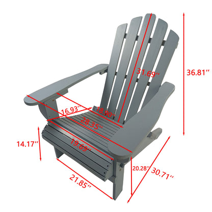 Outdoor Or Indoor Adirondack Chair - Gray