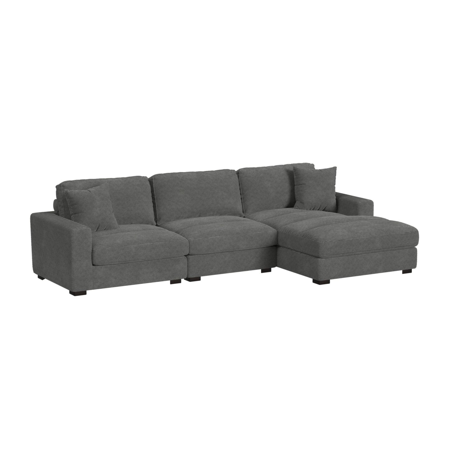 Arizona - Modular Armless Chair - Steno Charcoal