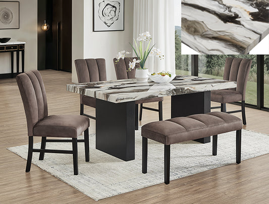 Vega Faux Marble Dining Group