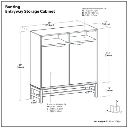 Banting - Entryway Storage Cabinet - Walnut Brown