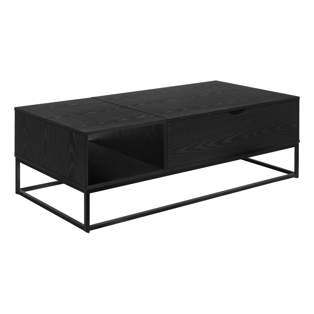 Coffee Table With Lift Top, Storage, Living Room Accent - Black
