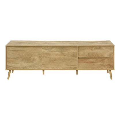 TV Stand Console With Storage Drawers And Cabinets - Walnut