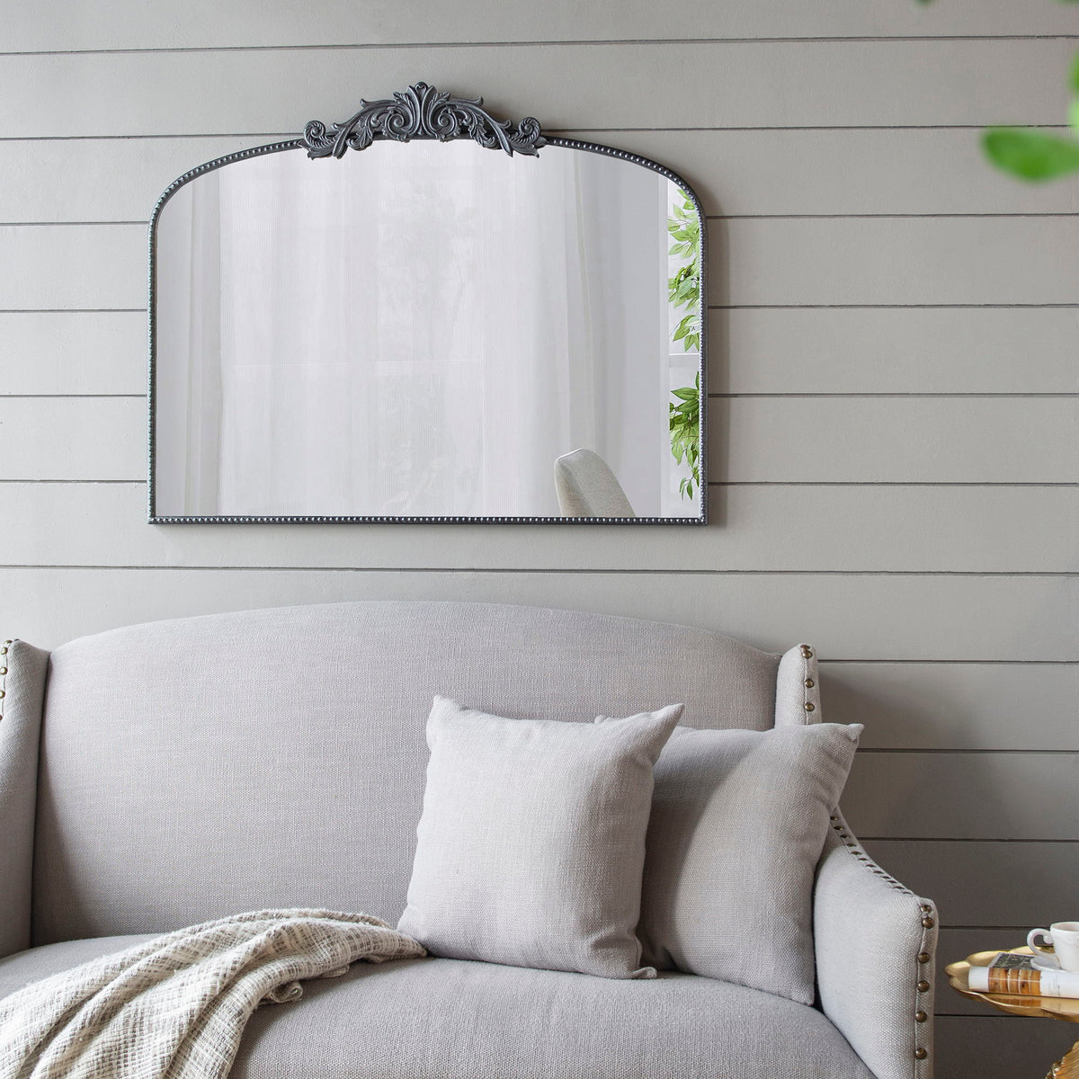 Arch Mirror, Baroque Inspired Wall Decor For Bathroom, Bedroom, Living Room