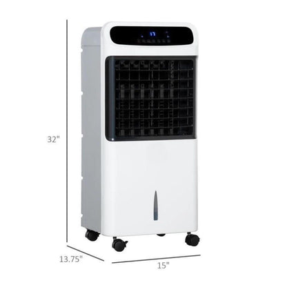 3 In 1 Ice Cooling Fan With Evaporative Cooling, Portable Swamp Cooler - White