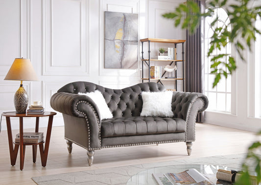 Elegant Round Arm Loveseat