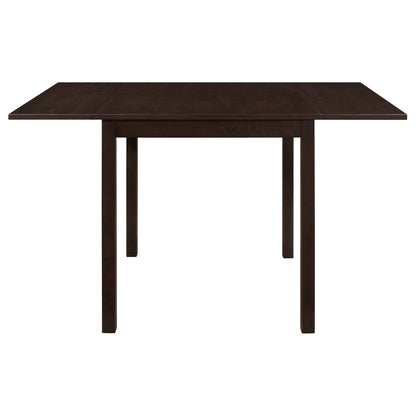 Dining Table With Drop Extension Leaf Table With Foldable Ends For Compact Spaces - Brown