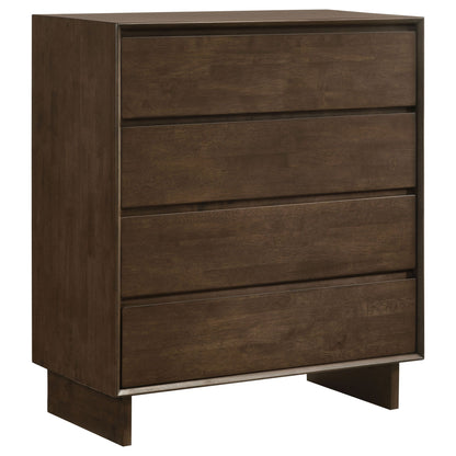 Hemlock - 4 Drawer Chest Of Drawers - Dark Brown