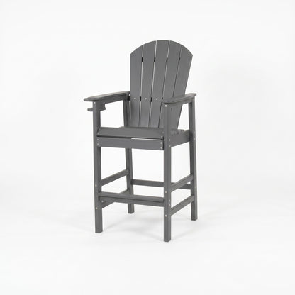 Bar Height Adirondack Chair With Cup Holder And Armrests