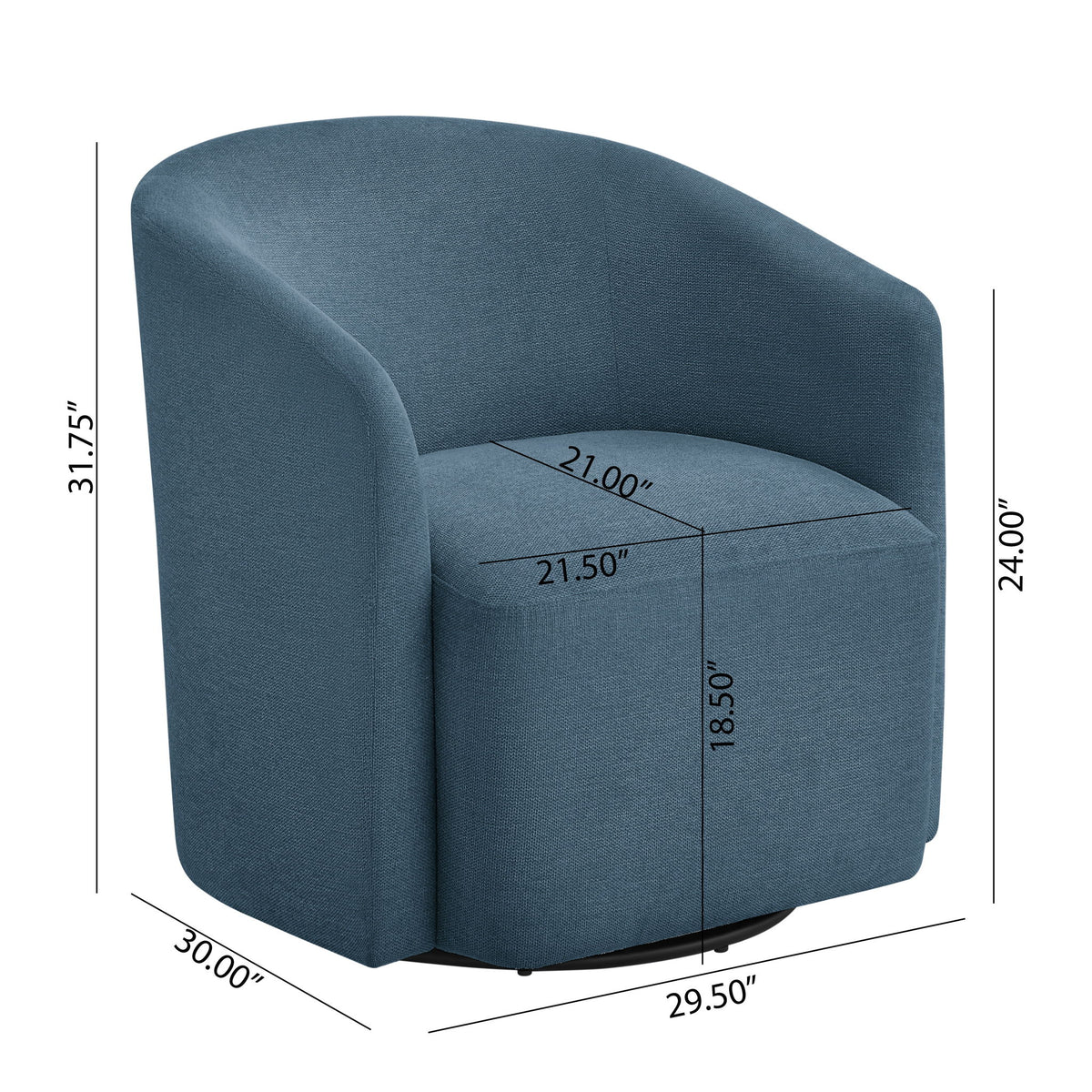 Ardena - Modern Swivel Barrel Chair