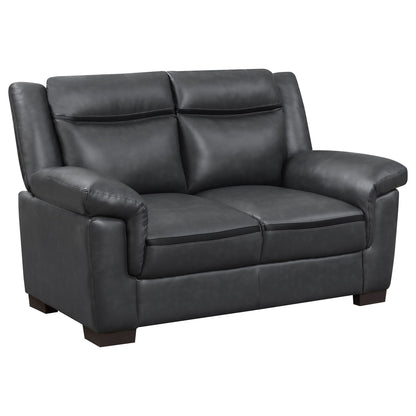 Jacob - Loveseat With Pillow Top Arms Upholstery - Gray