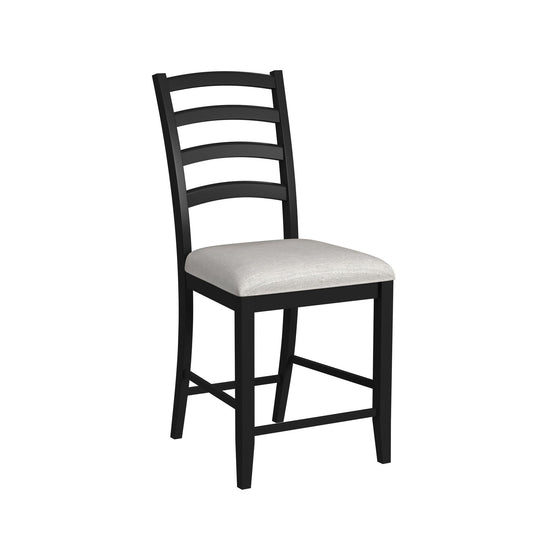 Tulane - 5 Piece Dining Set (Counter Table & 4 Counter Chairs) - Oak & Black