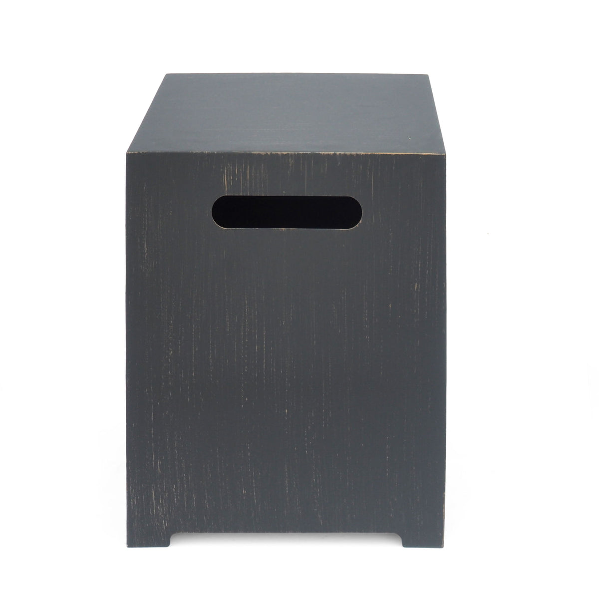 Modern Iron Tank Holder Side Table With Powder Coated Frame - Brown / Gold