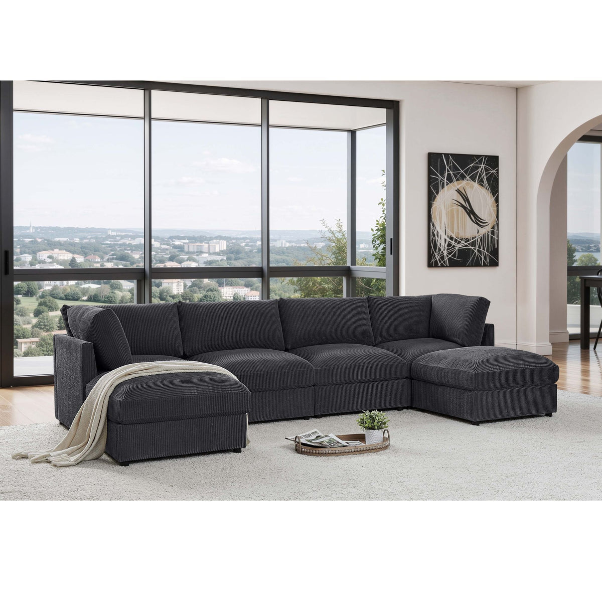 Modern Reversible Modular Sectional
