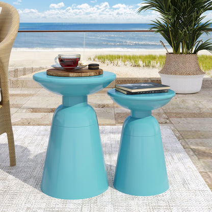 Serenita - Outdoor Side Tables With Flared Design (Set of 2)