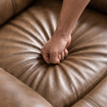 Rocker Recliner Chair With Manual Recline And 360° Swivel Base