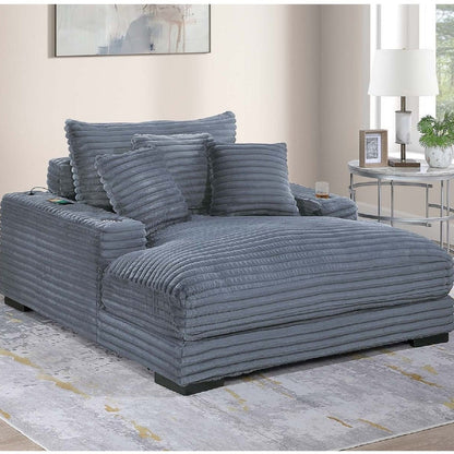 Chaise Lounge With 2 Cup Holders And USB Ports