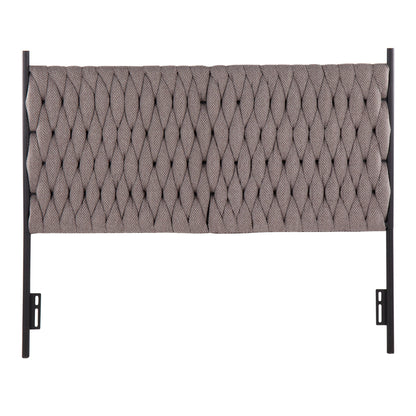 Braided Matisse - Queen Size Headboard - Gray