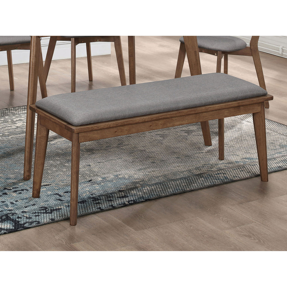 Upholstered Dining Bench - Brown