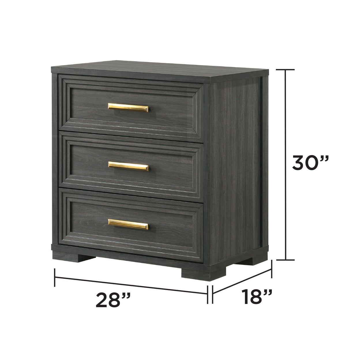 Colorado - Nightstand - Charcoal