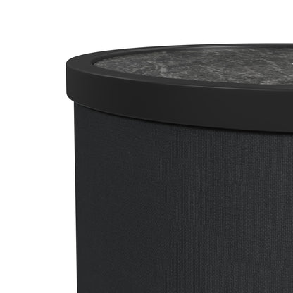 Halo - Round Smart End Table - Black