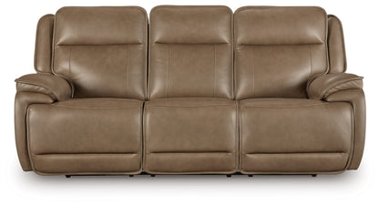 Glencroft - Power Reclining Sofa With Adjustable Headrest - Sahara