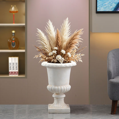 Roman Urn Planter Pot For Indoor / Outdoor - Beige White
