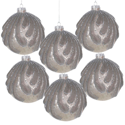 Decorative Hanging Ball Christmas Tree Ornaments For Holiday Party Decorations (Set of 6)