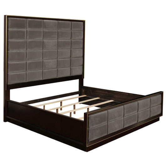 Prescott - 5 Piece California King Bedroom Set - Dark Brown