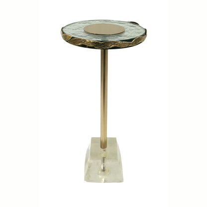 Anaheim - Round Accent Table - Gold