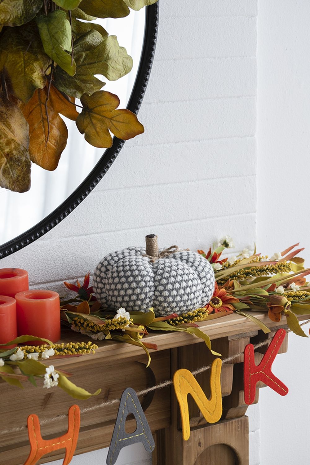 Knite Pumpkin Ornament Decor For Holiday Harvest Festival Fall Festival & Thanksgiving