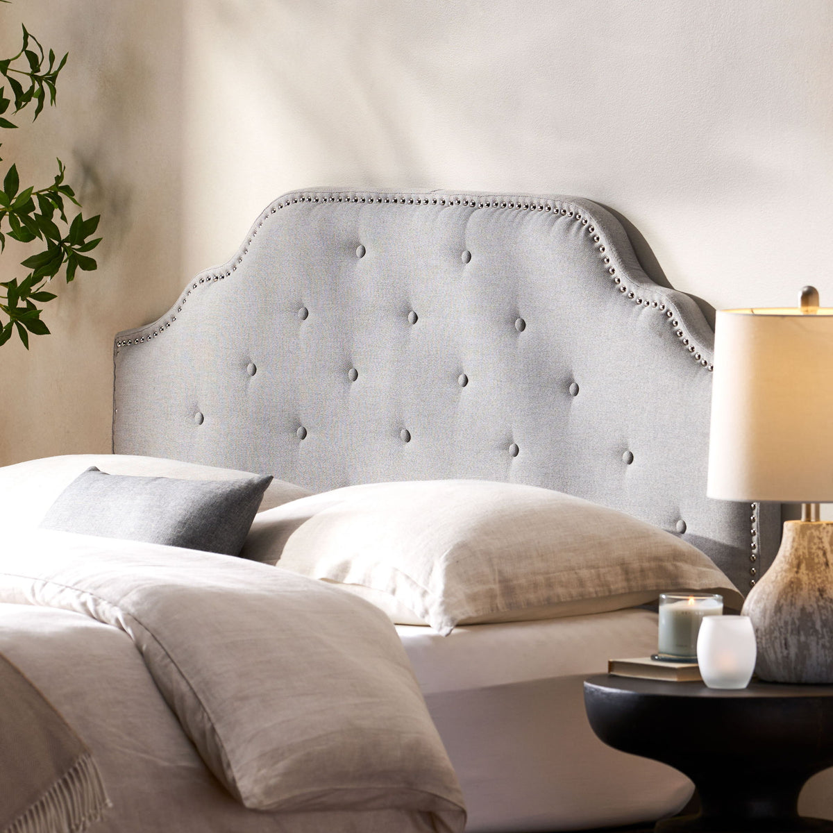 Luella - Button Tufted Upholstered Headboard