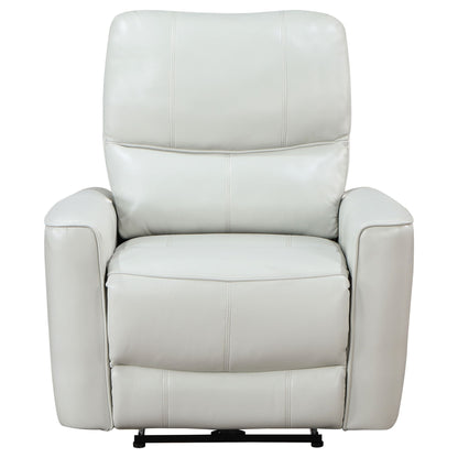 Dove Upholstered Power Recliner Chair With Smooth Power Recline And USB Charging - Gray