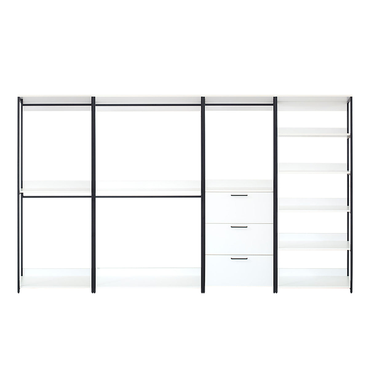 Fiona - Freestanding 4 Tower Walk-In Closet System - White