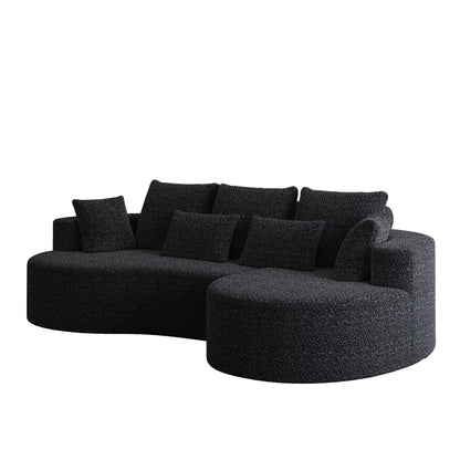 Curved Oversized Sectional Sofa With Extra Deep Seat