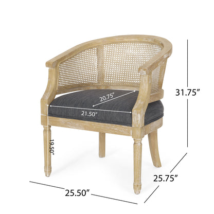 Curved Backrest Accent Chair
