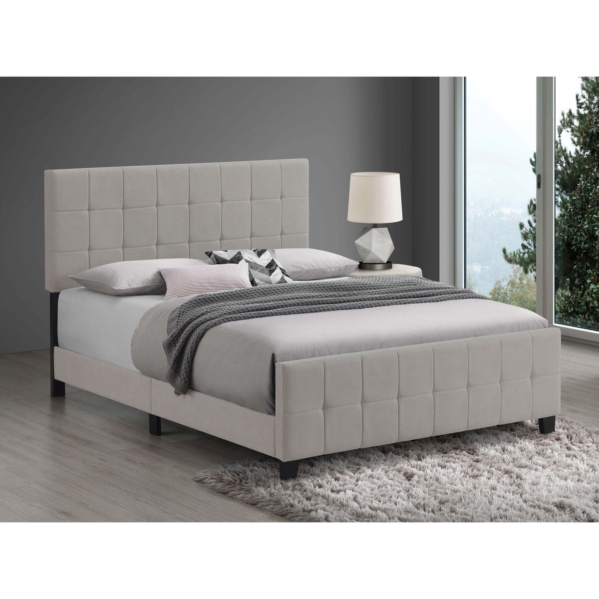 Destiny - Eastern King Panel Bed - Beige