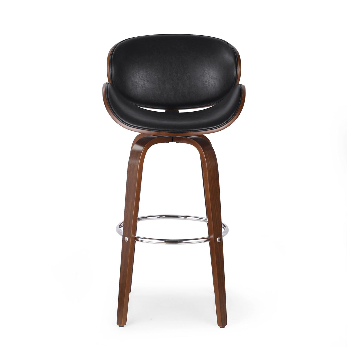 Lumos - Mid Century Modern Upholstered Swivel Barstool