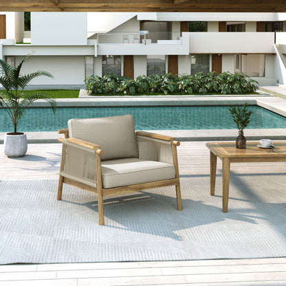 Sumbawa - Outdoor Club Chair - Teak / Beige