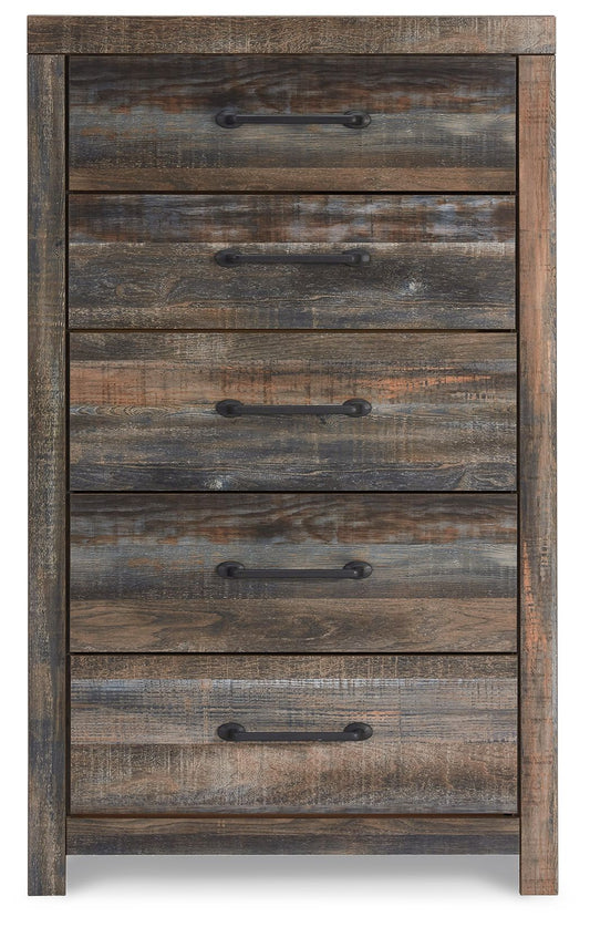 Drystan - Five Drawer Chest - Brown / Beige