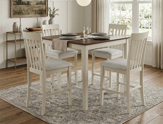 Brody 5pk CT HT Table Set Wh/Brown